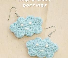 Crochet Angry Cloud Earrings PATTERN, SYMBOL DIAGRAM (pdf)