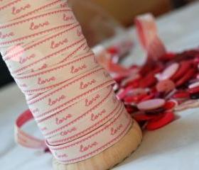 3mtrs X 'love' ribbon/sewing tape. Fabric Tape.