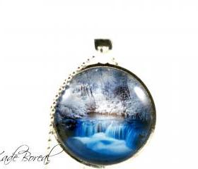 New Zeland glass pendant necklace-Dream places series