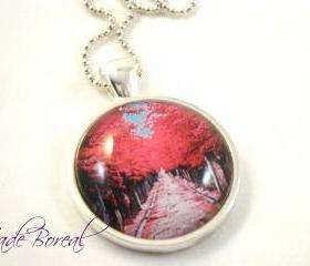 El Escorial, Madrid glass pendant necklace-Dream places series