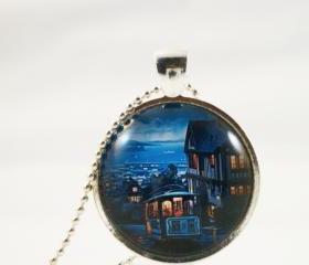 San Francisco, glass pendant necklace-dream places series