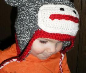 Custom Sock Monkey Hat , made to order