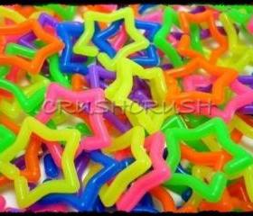  100pcs Colorful STAR Plastic Link CHAIN Kid Craft 17mm X51