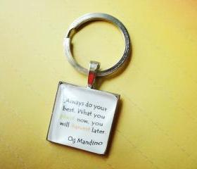 Harvest Quote Words Unisex Gifts 1 inch 25mm Square Glass Necklace