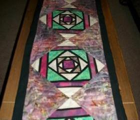Stained Glass Batik Table Runner