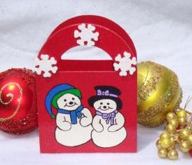 Red Holiday Gift Bag/ Ornament/ Decoration/ Keepsake