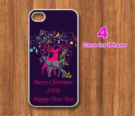 Christmas-- iphone 4 case,iphone 4S case, in durable plastic or silicone rubber case