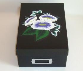 Keepsake/ Photo/ CD /Memory Box With Lavender Flowers