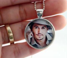 Johnny Depp glass pendant necklace
