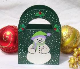 Green Holiday Gift Bag/ Ornament/ Decoration/ Keepsake