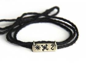  Sun, Thunder, Grass Snake- Charm necklace or bracelet with meaning- handmade sterling silver 925 pendant on linen thread