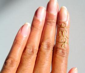 O-M-G Gold Knuckle Ring set