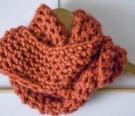 Chunky Pumpkin Infinity Scarf