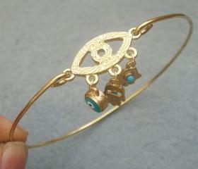 Evil Eye Bangle Bracelet