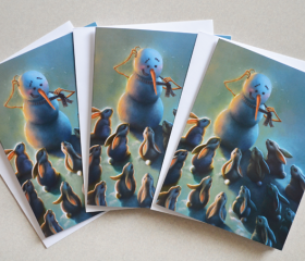  Snowman Holiday Cards (Set of 3)