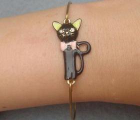 Cat Bangle Bracelet Style 2