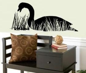 Wall Decal Goose in Grass Reeds 22231