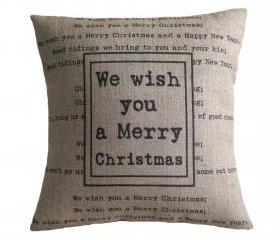 'We Wish You a Merry Christmas' Pillow