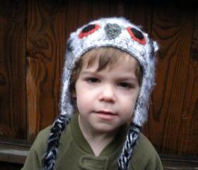 Crochet Owl Hat for Toddlers, ready to ship.