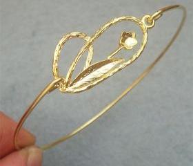Flower Bangle Bracelet Style 4