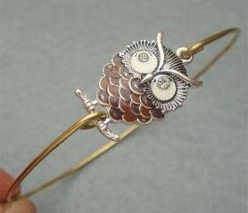 Owl Bangle Bracelet