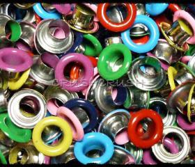  100pcs Mixed Colors 3/16' Round EYELET Scrapbooking CARD Hole Craft Kit E097