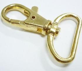 5pcs Large GOLD Metal Lobster Swivel Clasps HO393