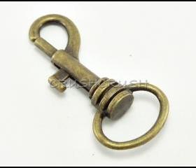  4pcs Brass Spring Clips Swivel Eye Bolt Snap Hook Clasps Lobster HO24