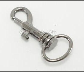  4pcs Gunmetal Spring Clips Swivel Eye Bolt Snap Hook Clasps Lobster HO244