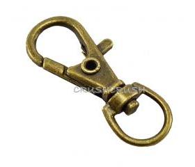  10pcs Brass Trigger Snap Hooks Keychains Lobster Swivel Clasps HO302