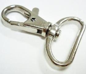  5pcs Large SILVER Metal Lobster Swivel Clasps HO391