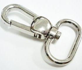  5pcs Silver Metal Lobster Swivel Clasps HO331
