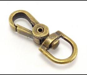  5pcs Brass Trigger Snap Hooks Lobster Swivel Clasps HO96