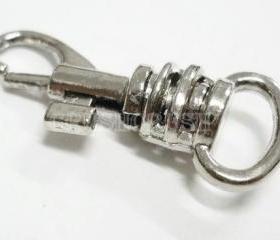  10pcs Silver Metal Lobster Swivel Clasps HO011