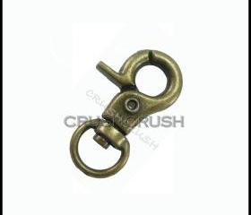5pcs ANTIQUE BRASS Metal Lobster Swivel Clasps HO90
