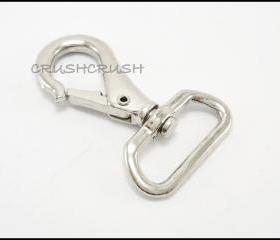  4pcs Silver Trigger Snap Hooks Lobster Swivel Clasps HO89
