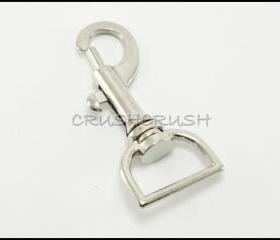  5pcs Silver Spring Clips Swivel Eye Bolt Snap Hook Clasps Lobster HO221