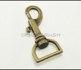  5pcs Brass Spring Clips Swivel Eye Bolt Snap Hook Clasps Lobster HO222