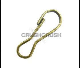  50pcs Brass LANYARD Snap Spring Hooks: Sprung Hooks. Purse / Keychain / Lobster Non Swivel Clasps H023