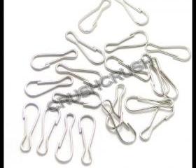  50pcs Silver Tone Lanyard Snap Spring Hooks Sprung Purse Keychain Lobster Non Swivel Clasps H023