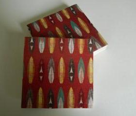 Surfboard Print Tile Coasters