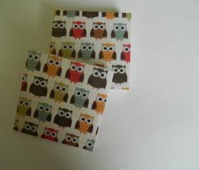 Owl Print Tile Coasters