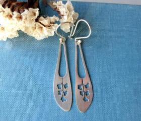  Flower earrings- Sterling silver - Long