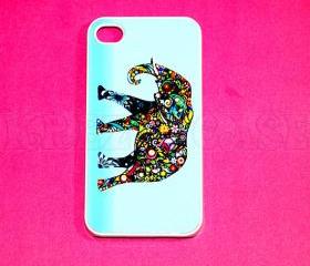 iphone 4 Case, iPhone 4s case Cute Flower Elephant iPhone 4 Cases, Iphone 4s Cover,Case for iPhone 4