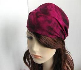 Purple Pink Maroon Swirl Bandana Head Wrap Women's Dreadband Gypsy Hippie Headband
