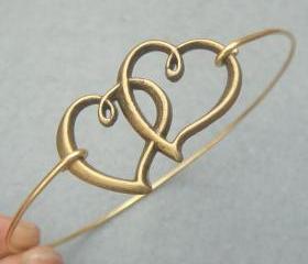 Heart Bangle Bracelet