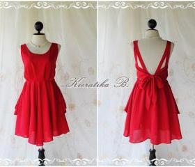 A Party - V Shape V Neck Style - Prom Party Cocktail Bridesmaid Dinner Wedding Night Dress Dark Burgundy Glamorous Cocktail Dress