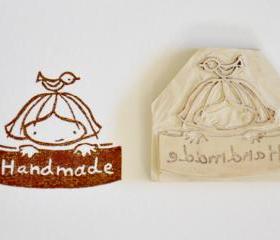 Hand Carved Rubber Stamp / Handmade