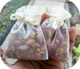 Rose petal sachets
