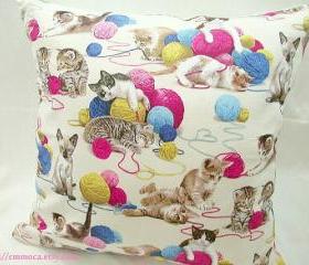 Soft Kitty Warm Kitty - Milky White Linen - 18x18 Pillow Case